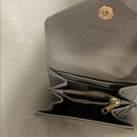 Yves Saint Laurent Taupe Quilted Leather Wallet - Picture 2 of 5